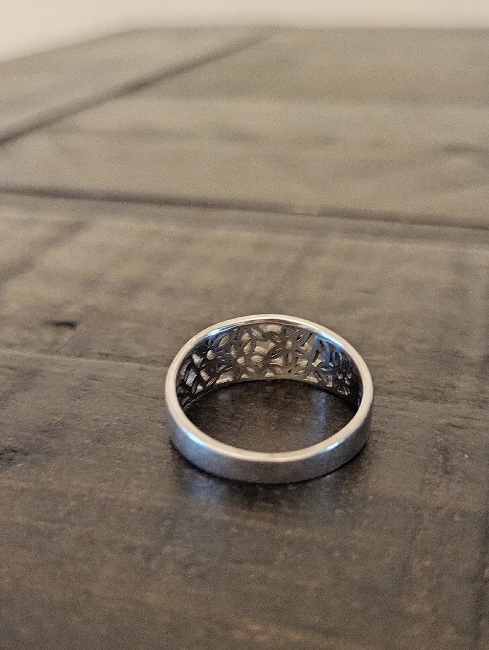 Sterling Silver Filigree Floral Band Ring